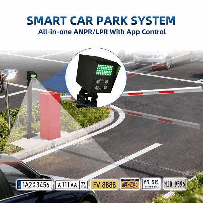 एक्सेस कंट्रोल वाला इंटीग्रेटेड LPR/ANPR स्लाइडिंग गेट मोटर सिस्टम